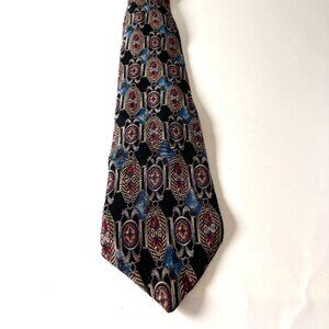 Vintage Christian Dior Silk Tie | Ornate Pattern Designer Necktie